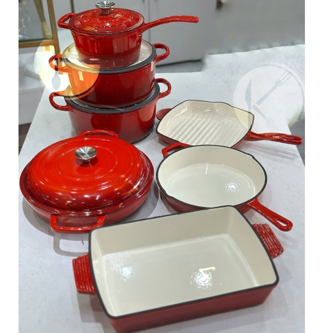 Enamel cast iron cookware set2