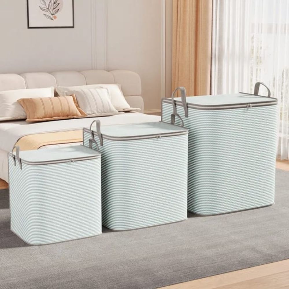 3pcs Duvet Closet Organizer & Luggage Storage Bags