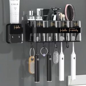 Hello Family Wall-Mounted Toothbrush & Toothpaste Dispenser Set