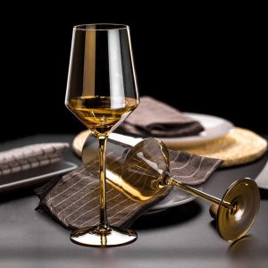 Gold Shapely Wine Glass